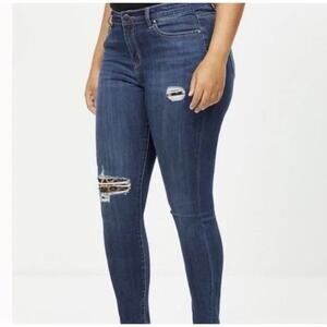 lane bryant flex magic waistband signature fit mid rise skinny jeans EUC